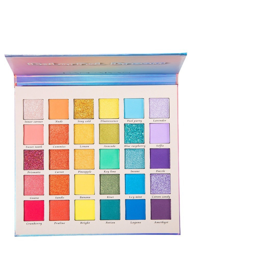 Handayan Colorful Dream Eyeshadow Palette - 30 Vibrant Shades for All-Day Wear