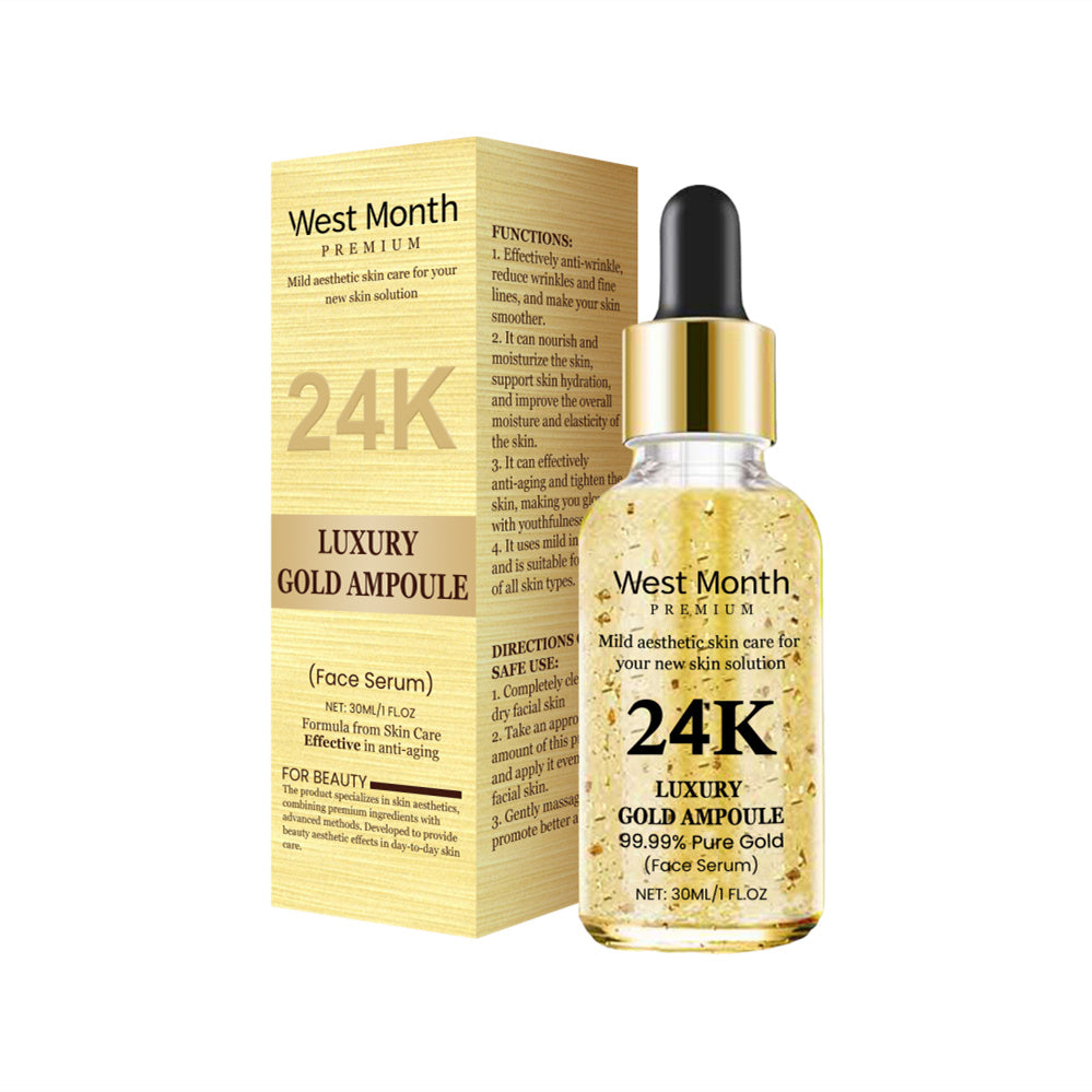 24K Gold Ampoule Face Serum - 99.99% Pure Gold - Anti-Aging