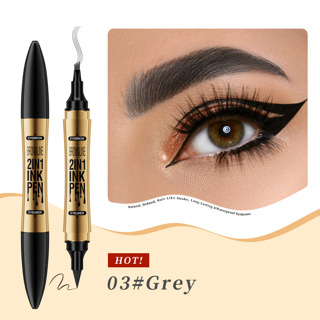 Ultimate 2-in-1 Eyeliner & Brow Pencil: Long-Lasting, Waterproof & Smudge-Proof