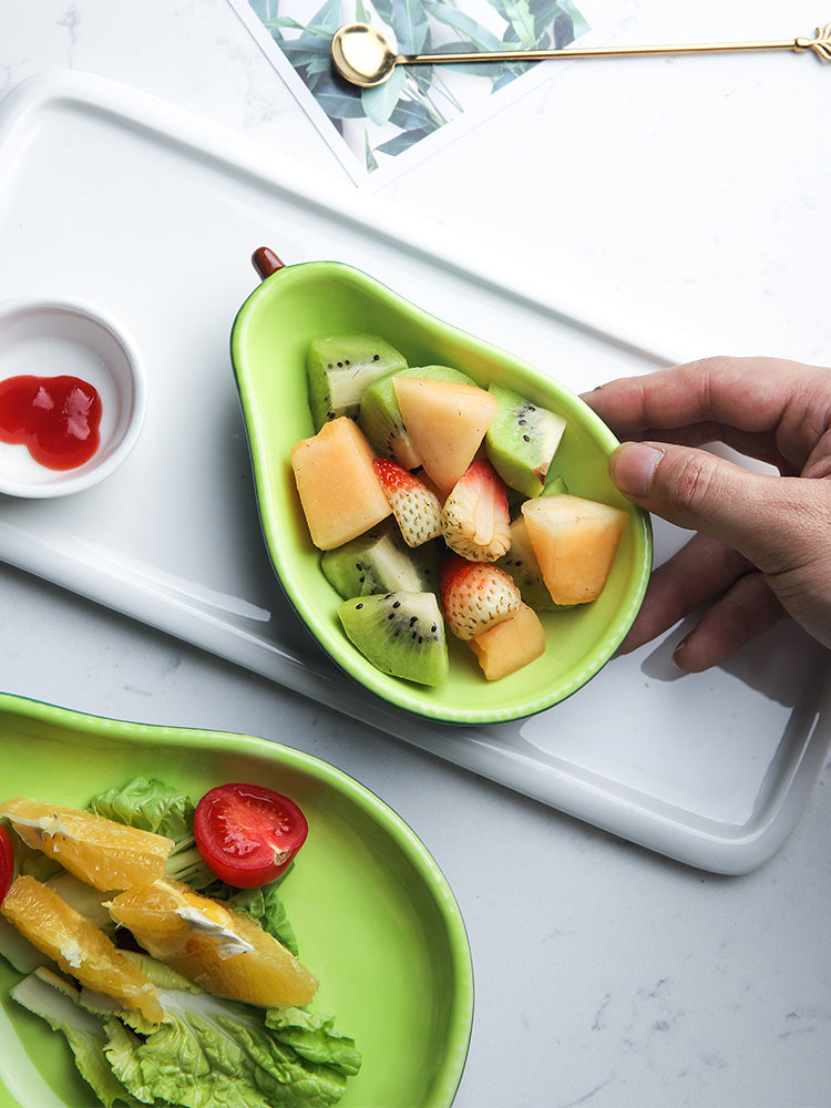 Avocado Ceramic Bowl - Handcrafted & Unique - Perfect for Salads, Snacks, & More