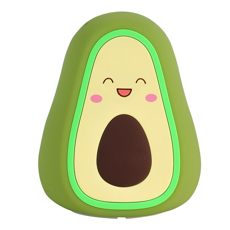 Cute Avocado Silicone Night Light with USB Charging - Cartoon Design