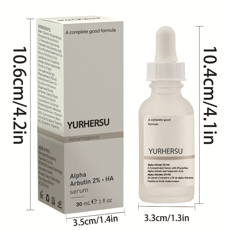 Alpha Arbutin 2% + Hyaluronic Acid Serum - Brightening & Hydrating Formula, 30ml