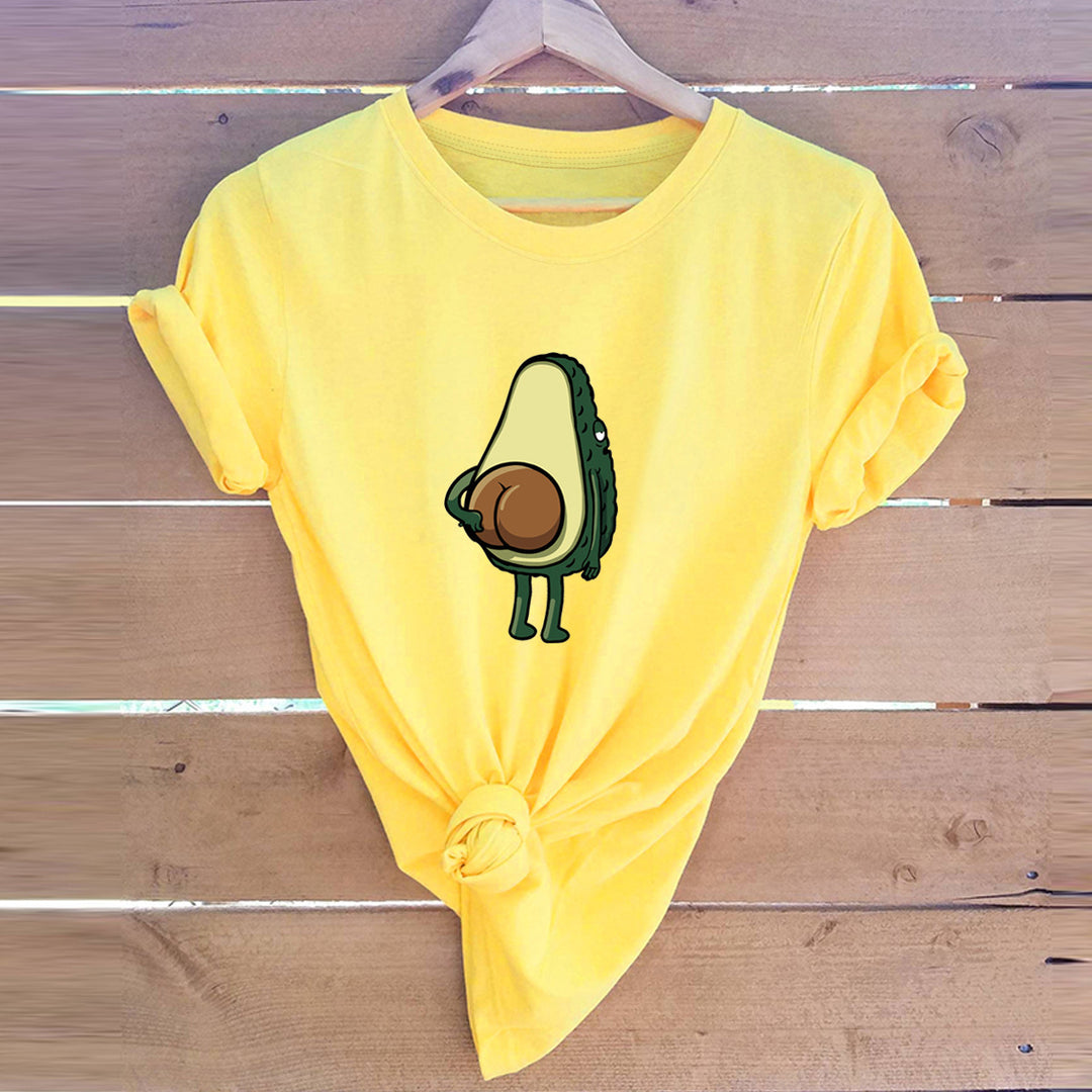 100% Cotton Avocado Lover's T-Shirt - Casual & Trendy