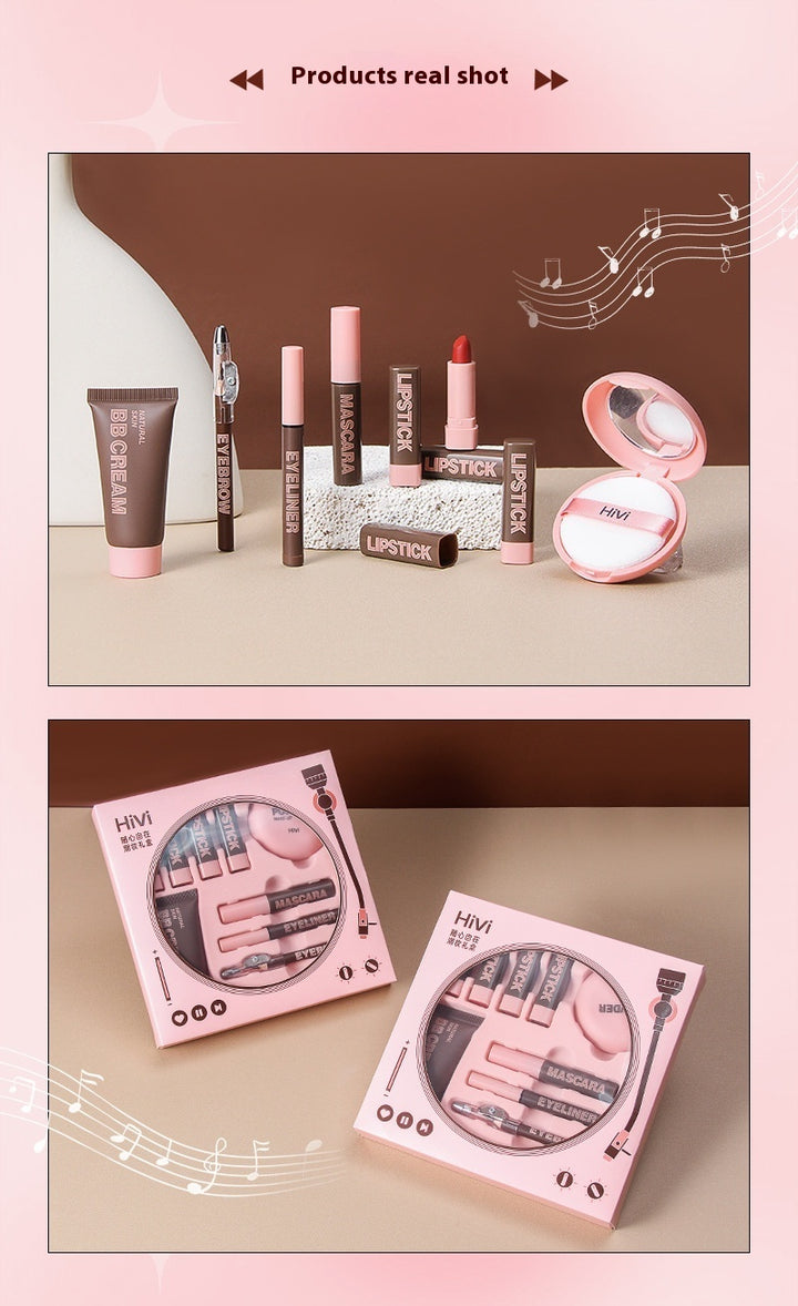 Hivi Makeup Kit - Complete Makeup Set with Lipsticks, BB Cream, Eyeliner, Eyebrow Pencil, Mascara and Powder