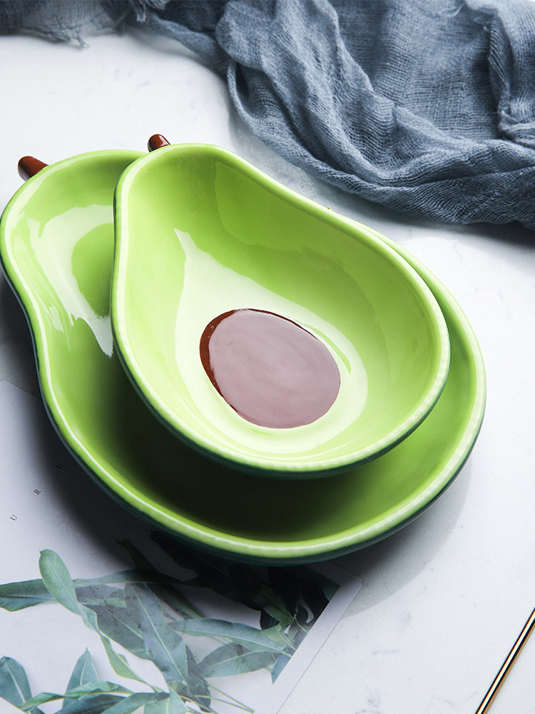 Avocado Ceramic Bowl - Handcrafted & Unique - Perfect for Salads, Snacks, & More