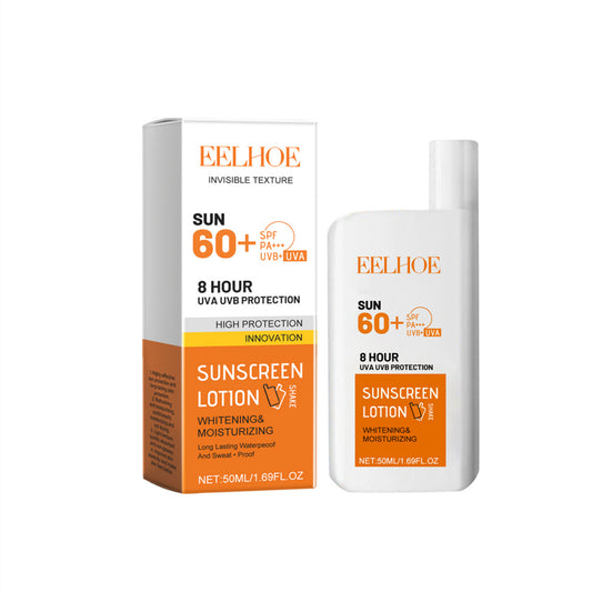 SPF 60+ PA+++ Whitening Moisturizing Sunscreen Lotion - Waterproof, Sweatproof, Long Lasting UV Protection