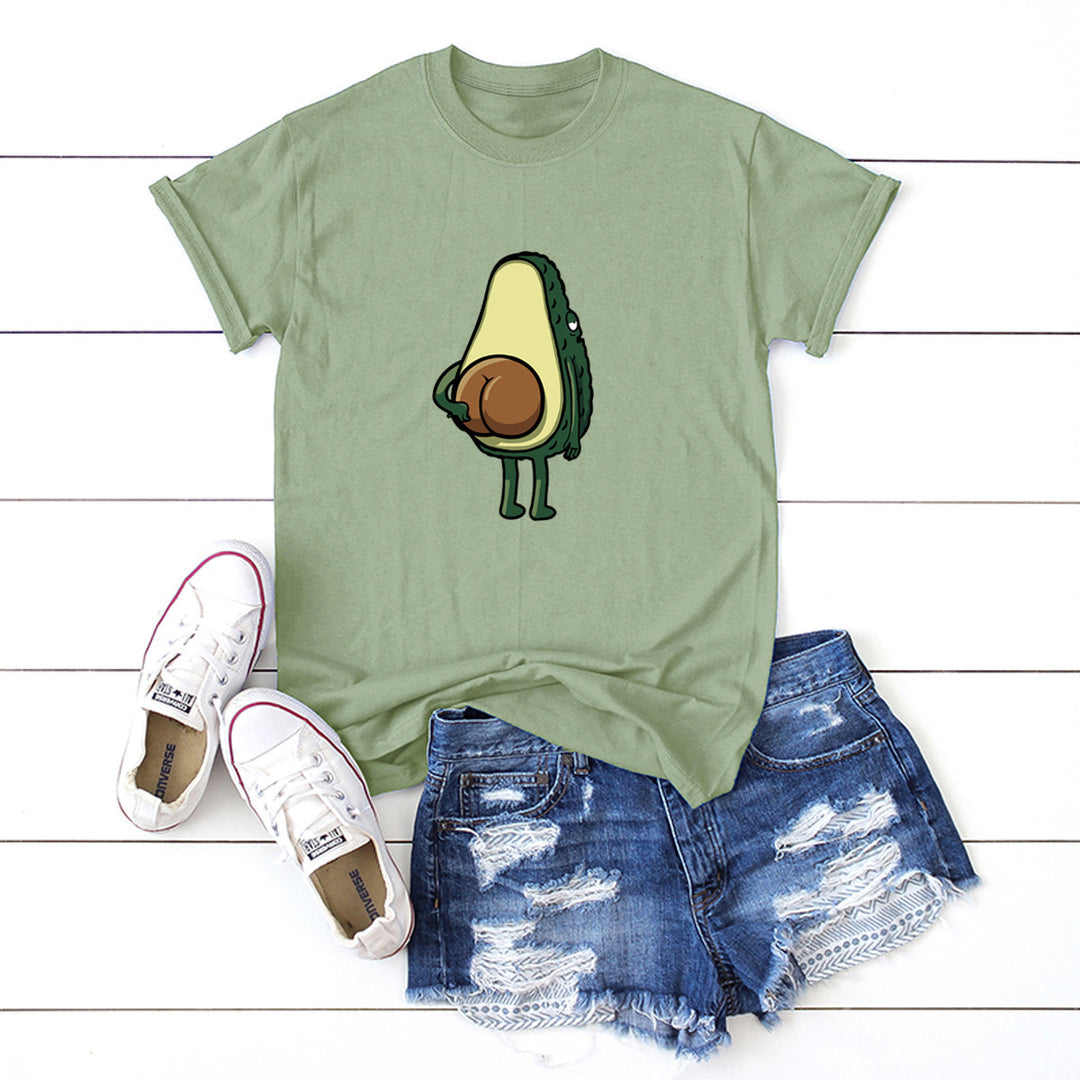 100% Cotton Avocado Lover's T-Shirt - Casual & Trendy