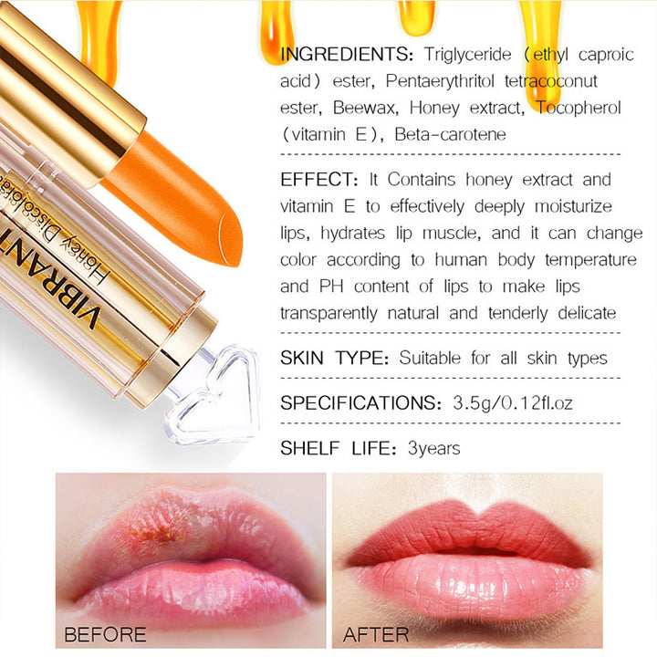 Magic Temperature Lipsticks: Avocado & Honey - Color-Changing Lip Balm for a Natural Glow