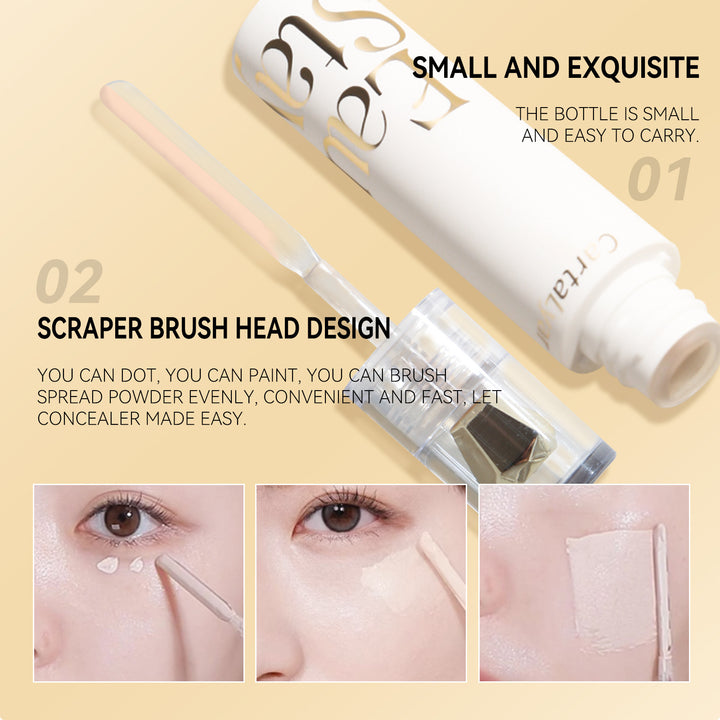 Portable Concealer with Scraper Brush Head - Easy to Apply, Dot, Paint or Brush