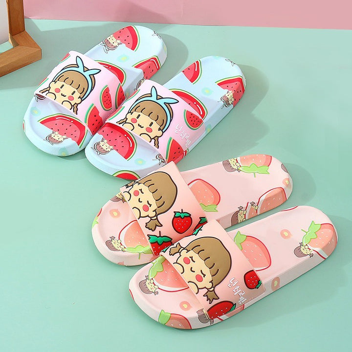 Avocado Cartoon Slippers Summer Casual Slides Comfortable