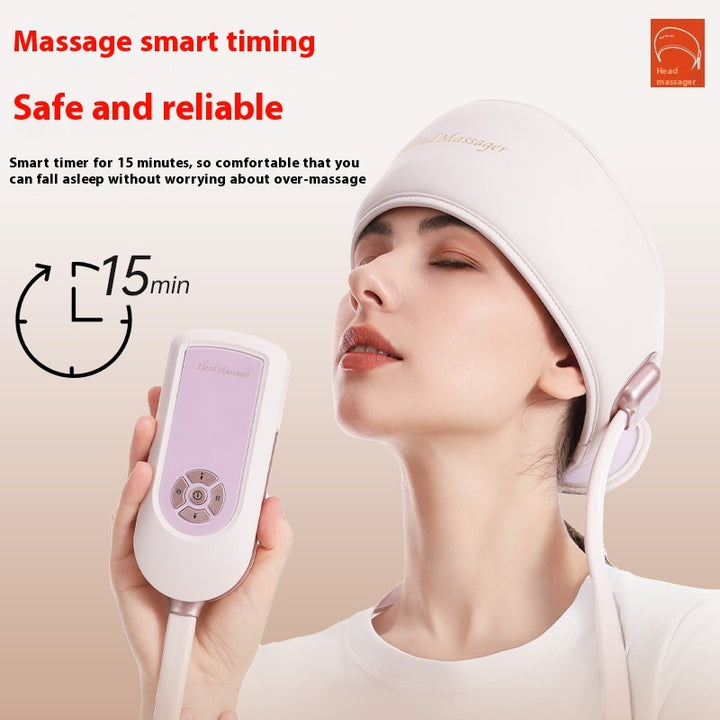 6-Zone Airbag Head Massager: Deep Kneading Relaxation for Neck & Forehead Pain Relief