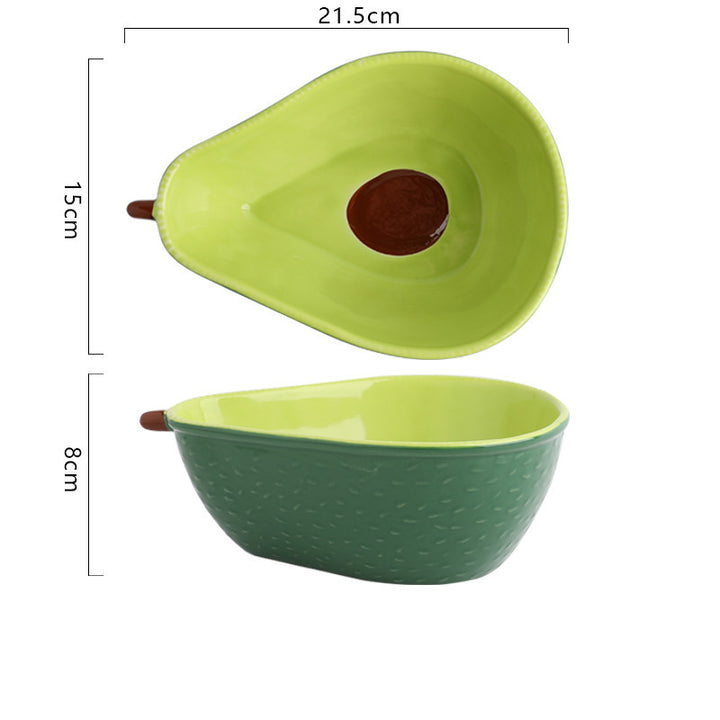 Avocado Ceramic Bowl - Handcrafted & Unique - Perfect for Salads, Snacks, & More