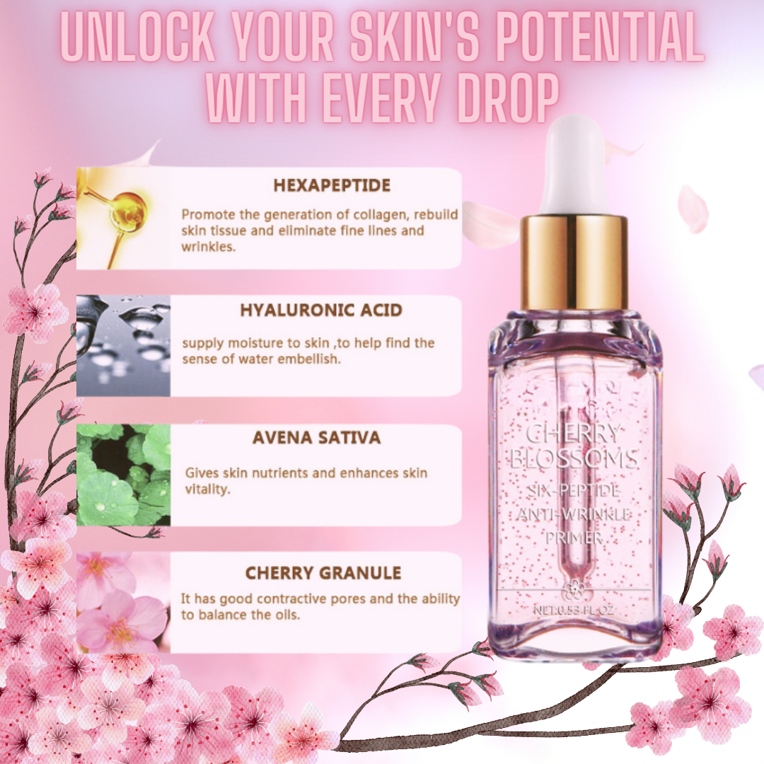 Cherry Blossom Six-Peptide Anti-Wrinkle Primer Serum