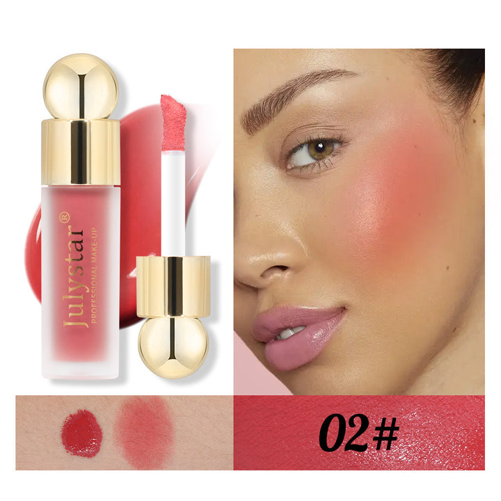 Julystar Matte Liquid Blush - Professional Pink Cheek Tint for a Flawless, Natural Finish