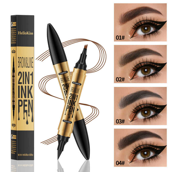 Ultimate 2-in-1 Eyeliner & Brow Pencil: Long-Lasting, Waterproof & Smudge-Proof