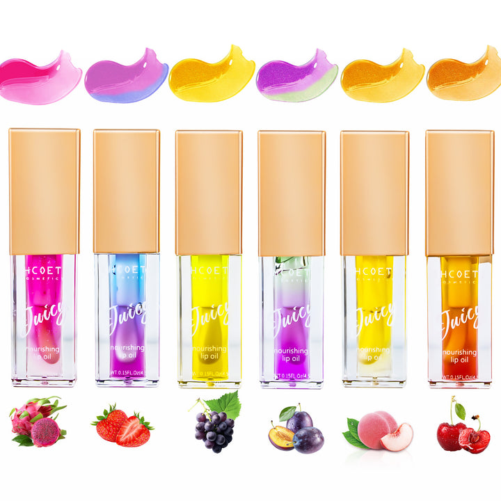 Fruity Lip Oil Nourishing Treatment - Hydrating Lip Gloss with Natural Fruit Extracts