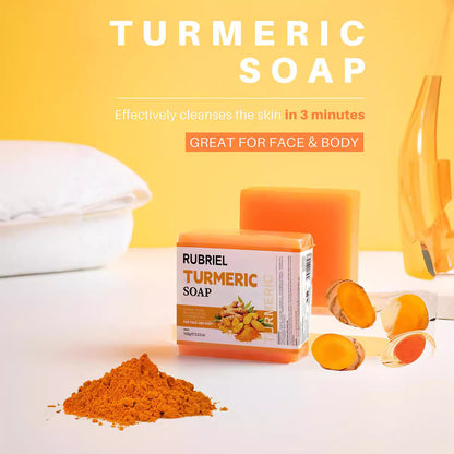 Organic Turmeric Facial & Body Soap - Deep Cleanse, Acne & Dark Spot Reduction