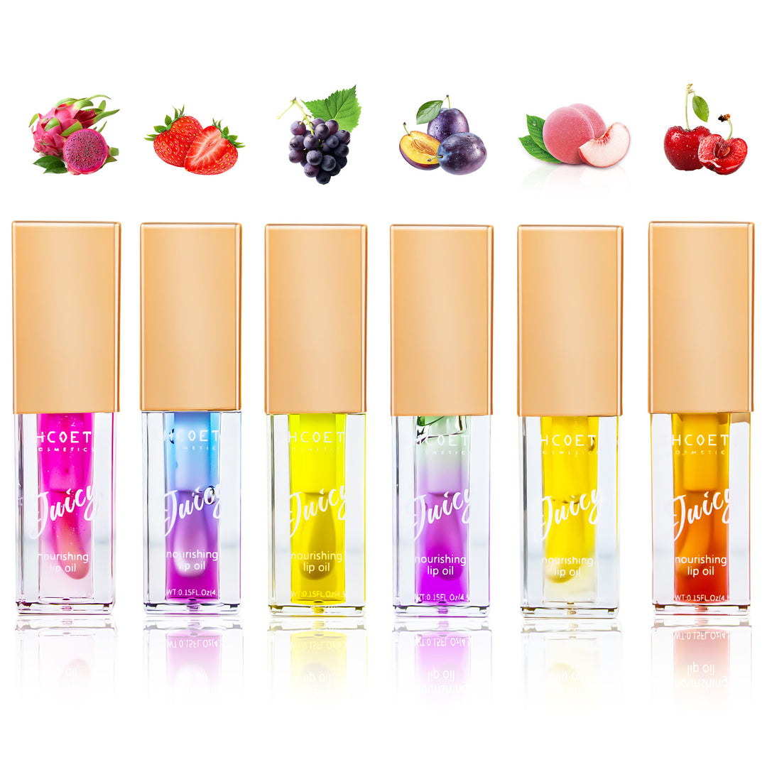 Fruity Lip Oil Nourishing Treatment - Hydrating Lip Gloss with Natural Fruit Extracts