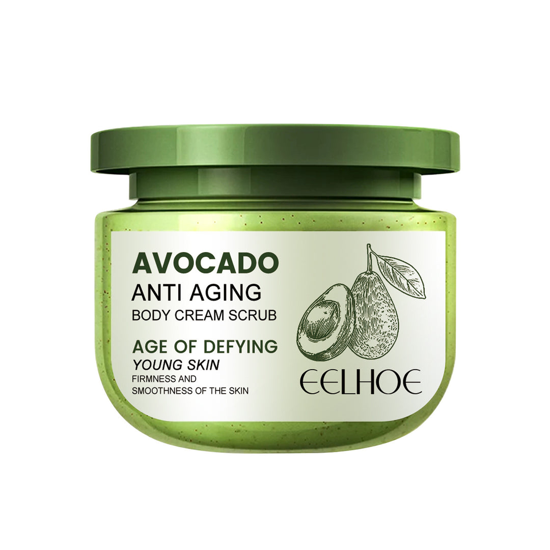 Avocado Anti-Aging Body Scrub: Firming & Smoothing Cream with Natural Avocado Oil