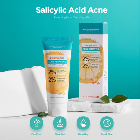Natural Salicylic Acid Acne Cleansing Milk | Gentle Anti-Acne Face Wash