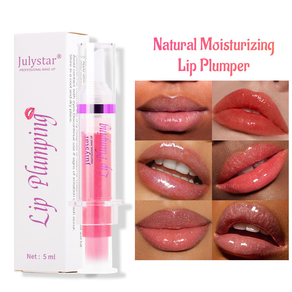 Lip Plumping Gloss - Moisturizing Lip Gloss with Collagen & Vitamin E for Fuller-Looking Lips