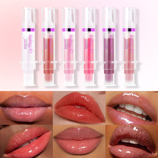 Lip Plumping Gloss - Moisturizing Lip Gloss with Collagen & Vitamin E for Fuller-Looking Lips