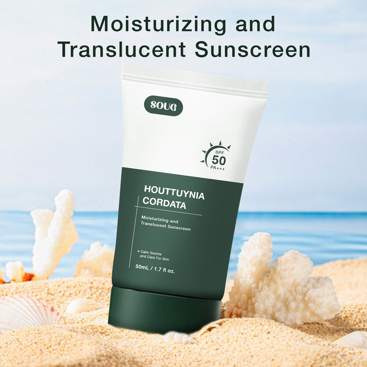 SOUG Houttuynia Cordata SPF 50 PA+++ Moisturizing Translucent Sunscreen - 50mL