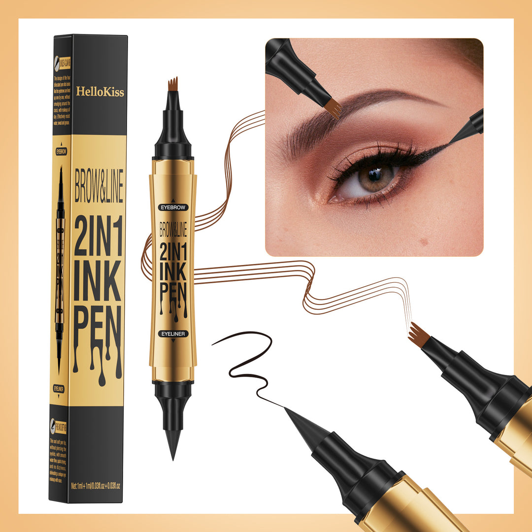 Ultimate 2-in-1 Eyeliner & Brow Pencil: Long-Lasting, Waterproof & Smudge-Proof