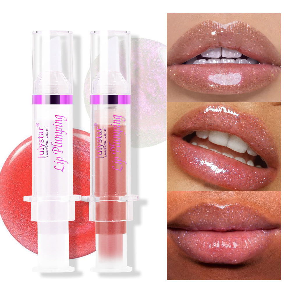 Lip Plumping Gloss - Moisturizing Lip Gloss with Collagen & Vitamin E for Fuller-Looking Lips