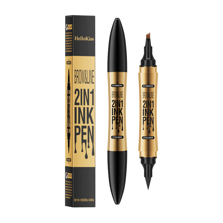 Ultimate 2-in-1 Eyeliner & Brow Pencil: Long-Lasting, Waterproof & Smudge-Proof