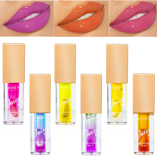 Fruity Lip Oil Nourishing Treatment - Hydrating Lip Gloss with Natural Fruit Extracts