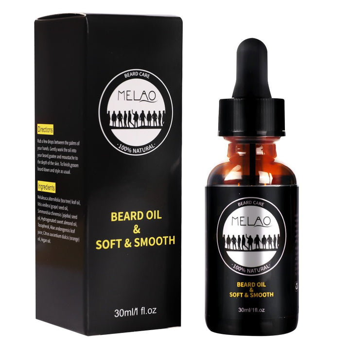 Beard Care Set with Beard Oil, Balm, Brush, Comb & Scissors