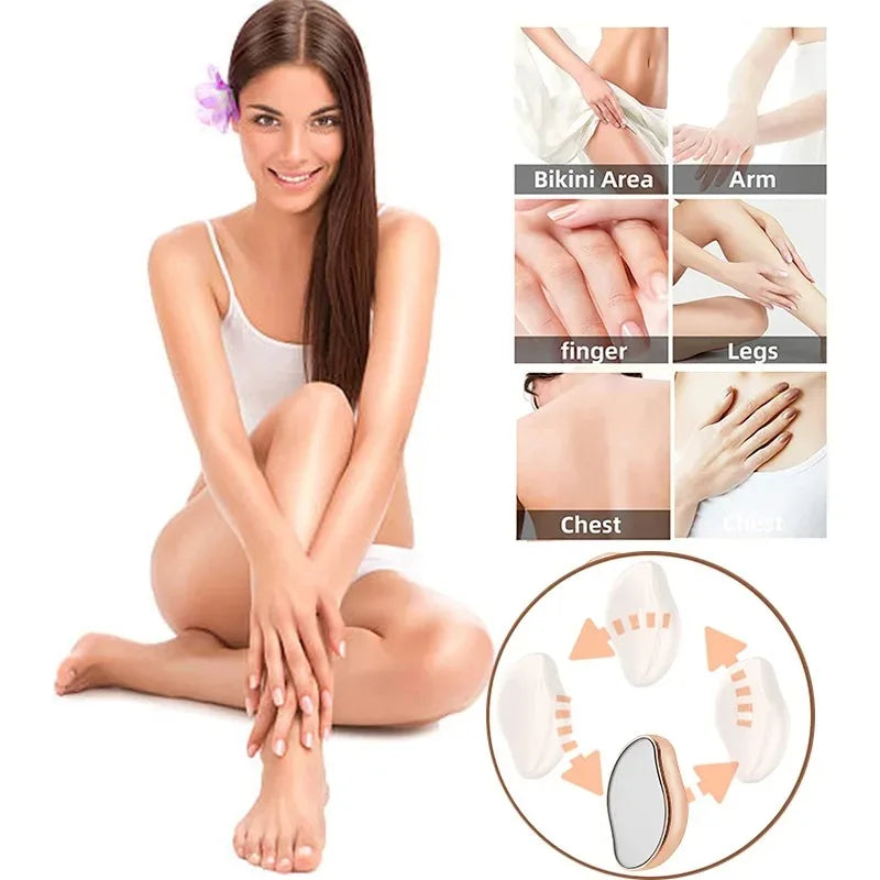 Crystal Hair Eraser - Painless Hair Removal for Smooth Skin | Reusable & Eco-Friendly Hair Remover for All Body Parts