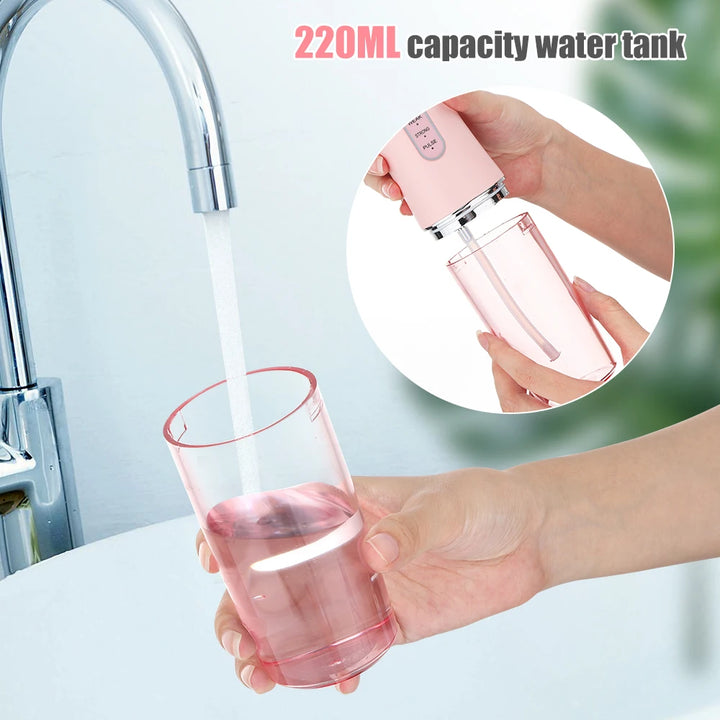 USB Water Flosser, 4 Tips, 220ml, 3 Modes.