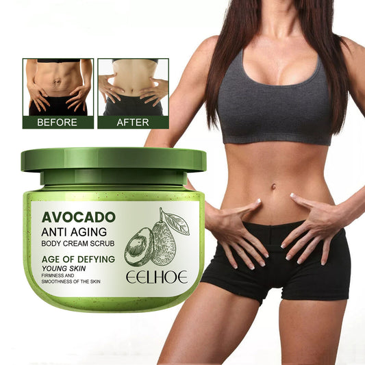 Avocado Anti-Aging Body Scrub: Firming & Smoothing Cream with Natural Avocado Oil