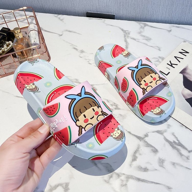 Avocado Cartoon Slippers Summer Casual Slides Comfortable