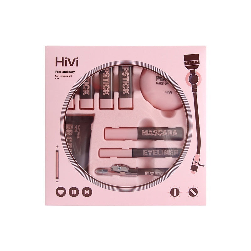 Hivi Makeup Kit - Complete Makeup Set with Lipsticks, BB Cream, Eyeliner, Eyebrow Pencil, Mascara and Powder