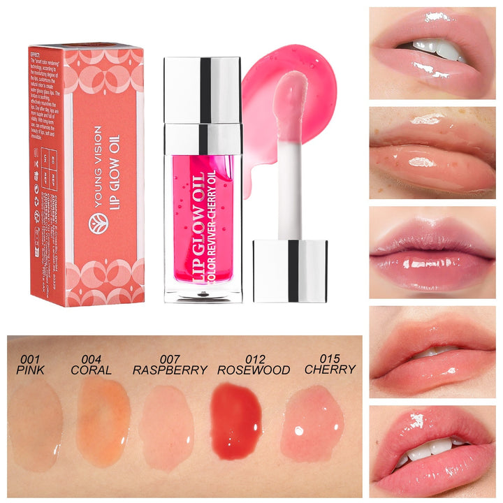 Young Vision Lip Glow Oil - Hydrating Lip Gloss with Color Tint, Available in 6 Shades